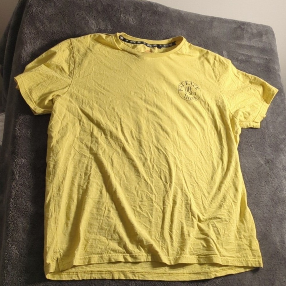 Fat Face Life On The Road 1988 Yellow T Shirt Mens Sz Xl